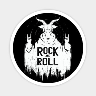 Satan Rock and Roll // Funny Devil Rock Magnet